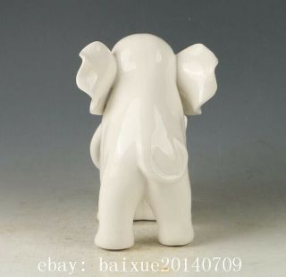 CHINESE EXQUISITE DEHUA PORCELAIN HANDWORK CARVED ELEPHANT STATUE C02 6