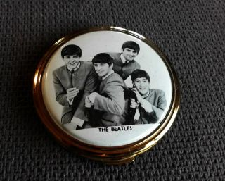 Vintage 1964 The Beatles Makeup Compact Made In The Uk