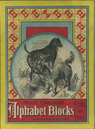 1865 Civil War Era “alphabet Blocks” - Color Embossed
