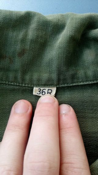 ww2 US hbt shirt size 36R 3