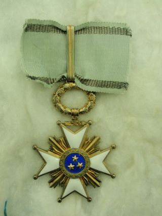 Latvia Order Of The 3 Stars Commander Neck Badge.  Rare Vf,