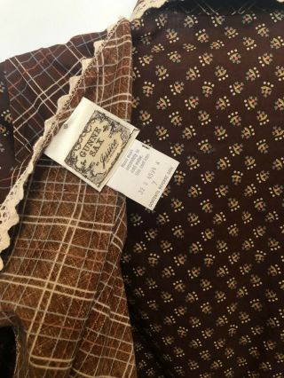 Vintage Gunne Sax Skirt & Vest and Blouse 3 Piece Set Size 7 Floral Plaid Mixed 10
