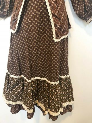 Vintage Gunne Sax Skirt & Vest and Blouse 3 Piece Set Size 7 Floral Plaid Mixed 4