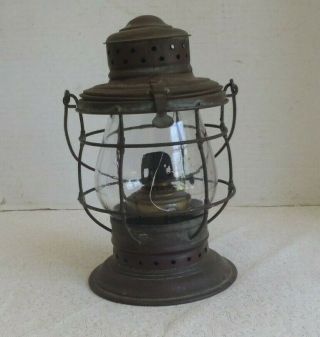 Vintage Dietz Brass Bell Bottom Lantern Lamp