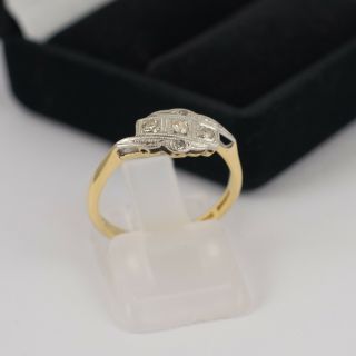 Antique Diamond Deco Ring 18ct & Platinum,  Vintage Diamond Engagement Rings