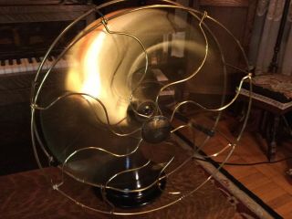 Antique Electric Fan Brass Blade,  Cage Peerless Vintage Old Restored 10