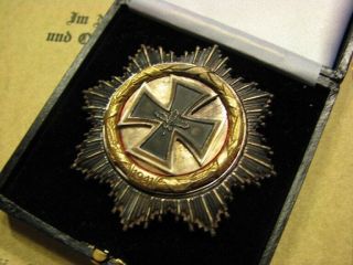 Rare Ww2 Wwii Wh Officer General Grand Knights Iron German Cross Gold