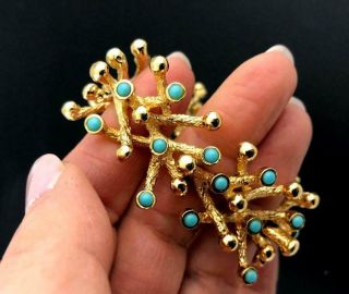 PANETTA ' Travel Jewelry ' Gold - Plated and Faux Turquoise CORAL REEF Bracelet 6