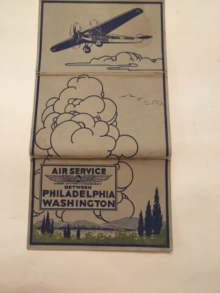 Vintage Brochure - Air Service - Under Mitten Management Philadelphia Rapid Transit