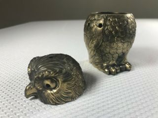 Vintage Lidded Japanese Brass Censor Smudge Owl Incense Burner