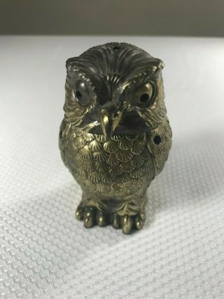 Vintage Lidded Japanese Brass Censor Smudge OWL incense burner 5