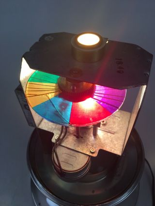 WOW VTG MCM Chrome Fantasia Products Sunburst 4000 Fiber Optic Color Change Lamp 2