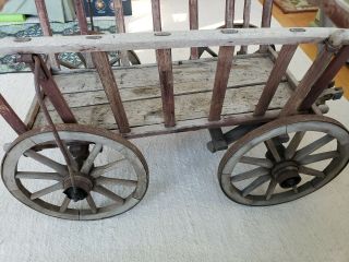 Antique German goat cart with unique detail.  Large 36 