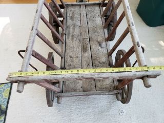 Antique German goat cart with unique detail.  Large 36 