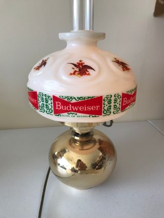 Set Of 2 Vintage Budweiser Innkeepers Lamps W/instructions