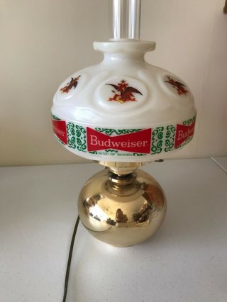Set of 2 Vintage Budweiser Innkeepers Lamps w/Instructions 2