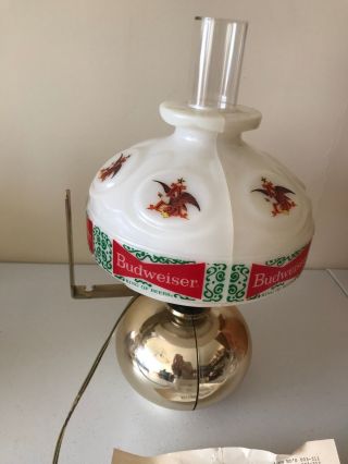Set of 2 Vintage Budweiser Innkeepers Lamps w/Instructions 5