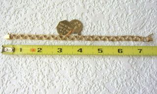 14k Yellow Gold Charm Bracelet - Vintage - 11.  3 gr - 7.  5 
