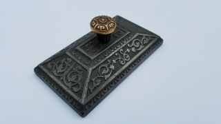Rare Antique Victorian Cast Iron Paper Weight 1800 