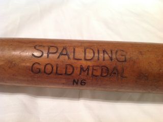 Vintage baseball bat Spalding Gold Medal N6 2