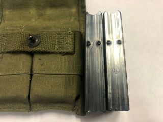 Two WWll M1 Carbine Magazines and pouch circle IU 4