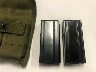 Two WWll M1 Carbine Magazines and pouch circle IU 5