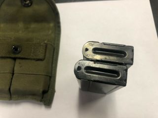 Two WWll M1 Carbine Magazines and pouch circle IU 7