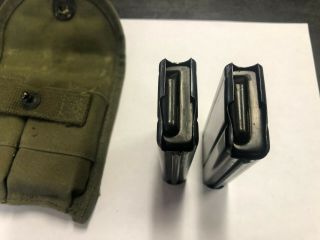 Two WWll M1 Carbine Magazines and pouch circle IU 8