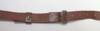 US Dress Brown Leather Garrison Cap Strap 15 5/8 