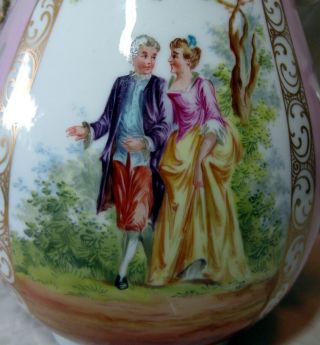 Antique Dresden Carl Thieme Porcelain Quatrefoil Chocolate Pot 5