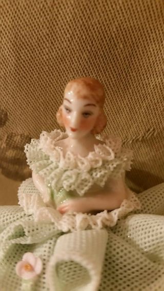 MZ Irish Dresden Figurine Lace & Porcelain INA, 5