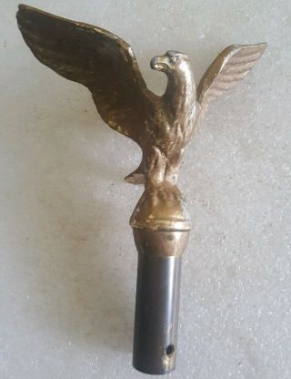 Vintage Gold Brass Or Cast Metal American Eagle Flag Pole Topper Or Finial