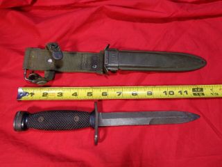 Vintage Ww2 Military Bayonet Fighting Knife 12
