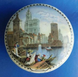 Pratt Ware Polychrome Pot Lid & Base ‘strasburg’ 1870s