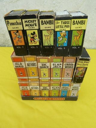 Library Of Games Complete Set Big Little Card Games,  17 Total Card Games,  Russell