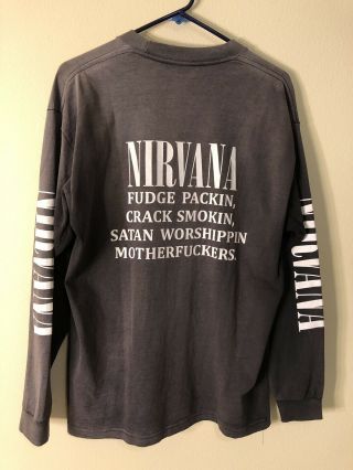 Vintage Nirvana Bleach Long Sleeve T Shirt 2