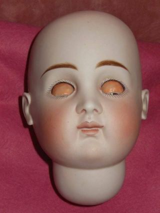 ANTIQUE A.  T.  TYPE KESTNER DOLL HEAD CLOSED MOUTH MARKED 15 3