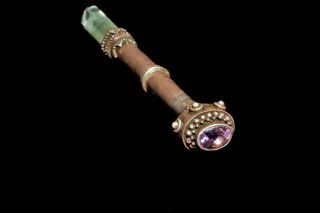 VICTORIAN ANTIQUE STERLING SILVER AUTHENTIC WITCHCRAFT CASTING SPELLS MAGIC WAND 3