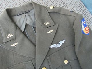 Stunning Wwii Usaaf 9th Air Force Pilot Named Dress Tunic English Made 9th