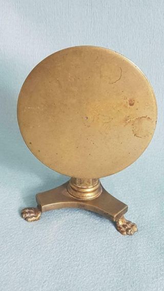 Antique Georgian Articulated Cast Brass Tilt - Top Table Candle Reflector