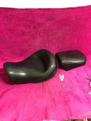 Mustang Vintage Style 15 " Wide 2 - Up Seat 2006 - 17 Harley Dyna Fxd Superglide