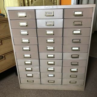 Vintage Steelmaster Metal File Cabinet 30/ Drawers
