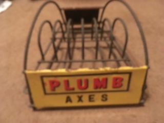 Vintage Early Plumb Axes Hardware Store Display/holder Rare 1950’s? Usa Made