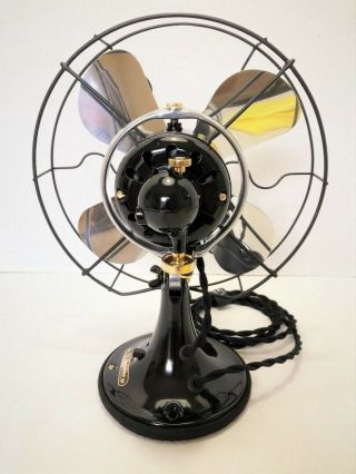 vintage antique1929 GE 10 in Fan Oscillating Polished Al Blades Restored L@@K 8