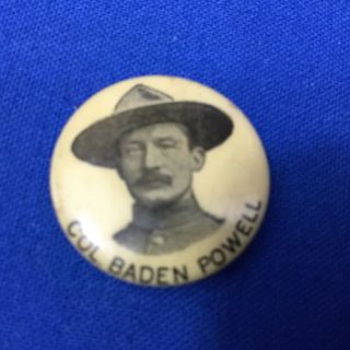 Boy Scout Vintage Col.  Baden Powell Button 2