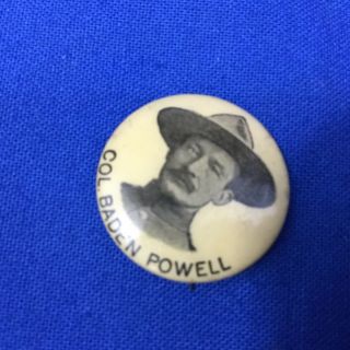 Boy Scout Vintage Col.  Baden Powell Button 3