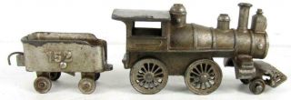 Ideal antique cast iron train loco car 3 piece 1899 4