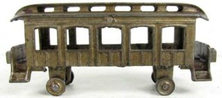 Ideal antique cast iron train loco car 3 piece 1899 5