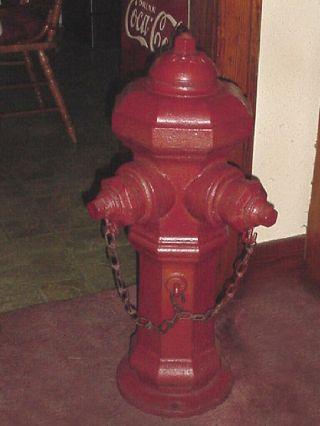 Antique Vintage Cast Iron 8 Sided Octagon Fire Hydrant 1920s 19030s Pat Pending