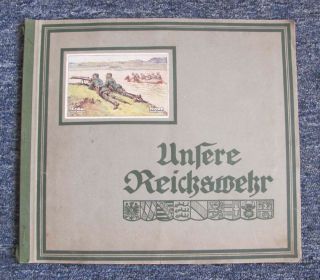 Orig.  1933 " Our Reichswehr " German Art Card Album Werner & Merz Softcover Book